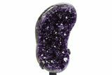 Amethyst Geode With Metal Stand - Uruguay #306889-1